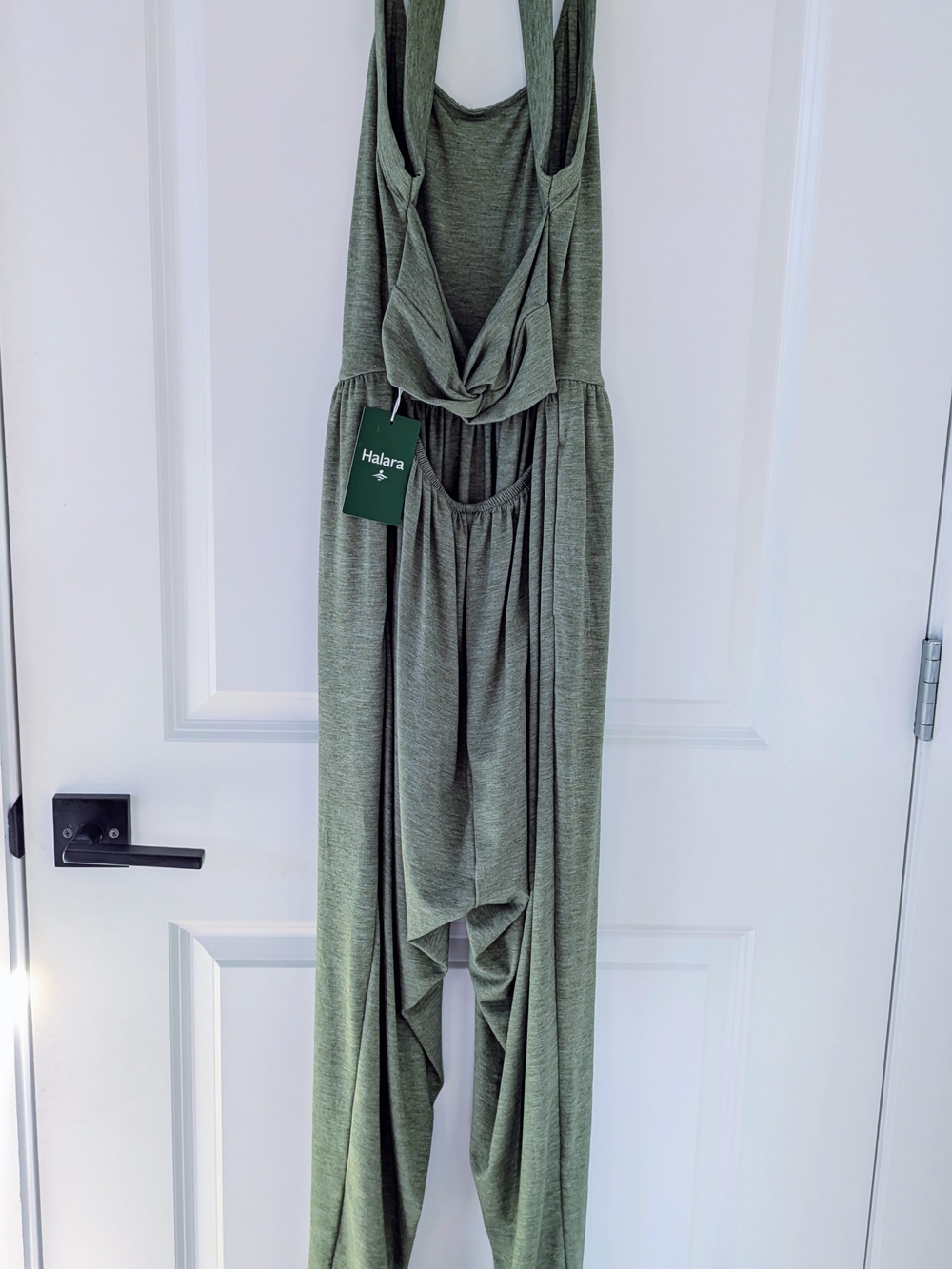 HALARA Olive Green Tank Jumpsuit with Pockets - Picture 3 of 6